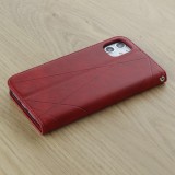 Coque iPhone 17e / 16e - Flip Géometrique - Rouge