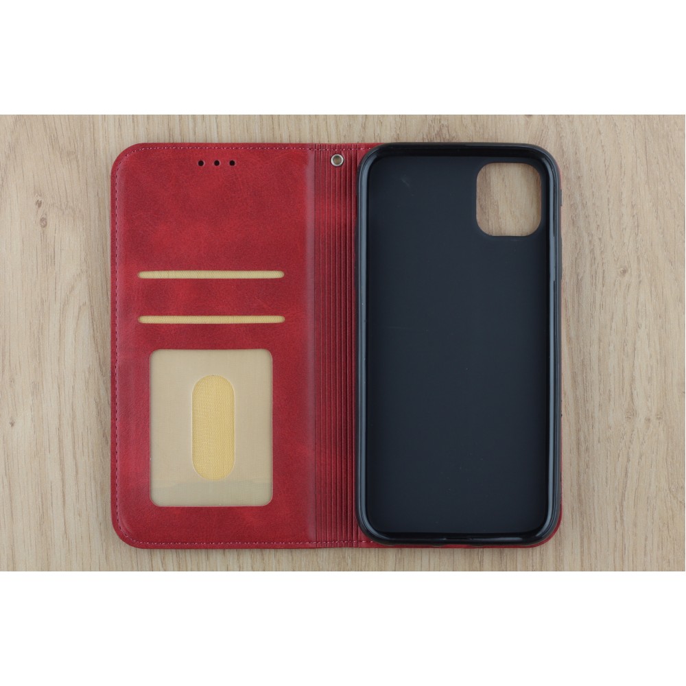 Coque iPhone 17e / 16e - Flip Géometrique - Rouge