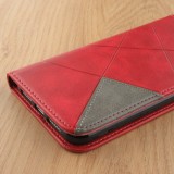 Coque iPhone 17e / 16e - Flip Géometrique - Rouge