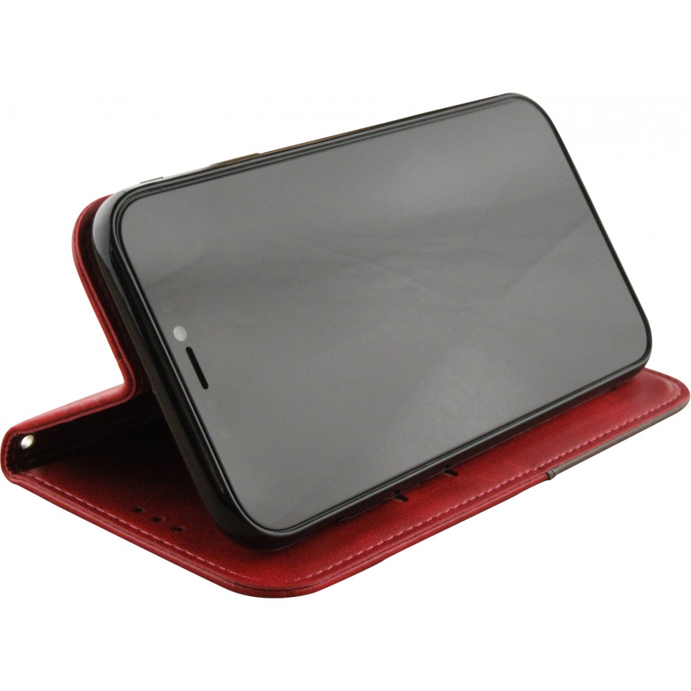 Coque iPhone 17e / 16e - Flip Géometrique - Rouge