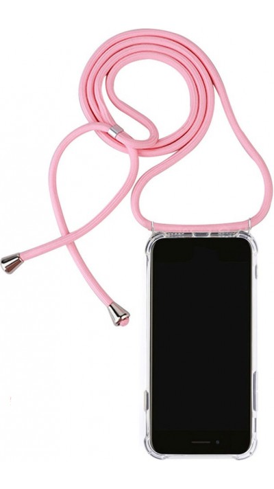 Coque Samsung Galaxy S25 Ultra - Gel transparent avec lacet - Rose