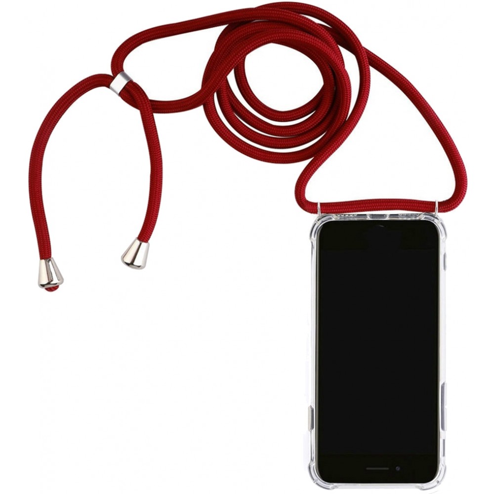 Coque Samsung Galaxy S26 - Gel transparent avec lacet - Rouge