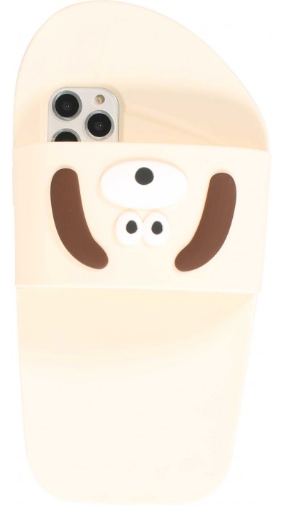 iPhone 11 Pro Max Case Hülle - Silikon Sandale mit Hundekopf von Shih Tzu - Hellbeige