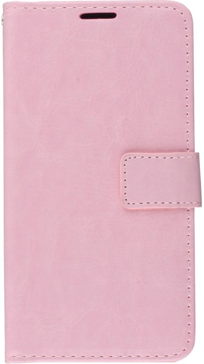 Fourre Samsung Galaxy S24 - Premium Flip cuir lisse porte-cartes - Rose clair