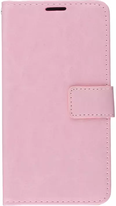 Fourre Samsung Galaxy S24+ - Premium Flip cuir lisse porte-cartes - Rose clair