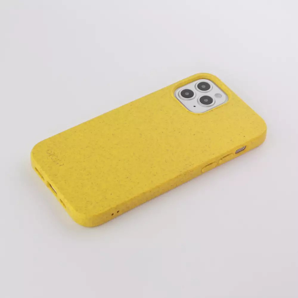 Coque iPhone 12 Pro Max - Bioka biodégradable et compostable Eco-Friendly jaune