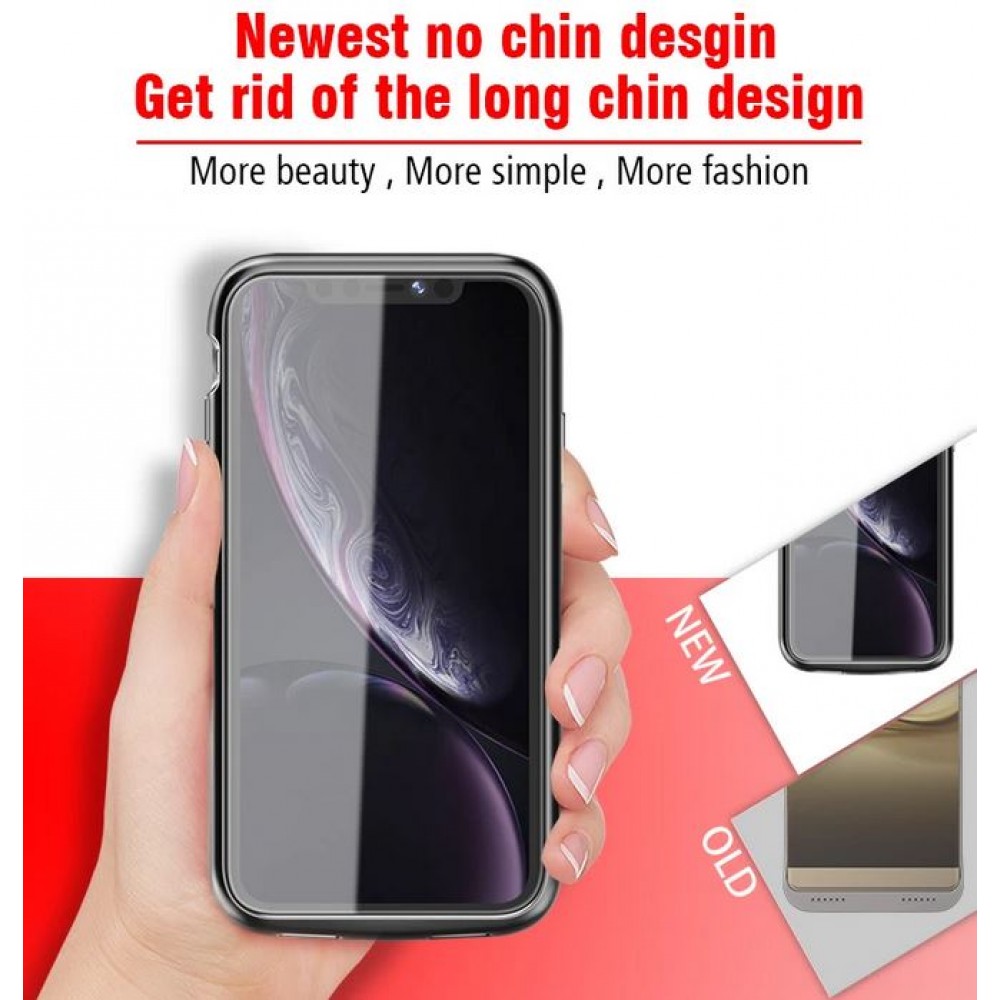 Coque iPhone 15 Pro Max / iPhone 15 Plus - Gel silicone chargeur power bank 5000mAh intégré - Noir