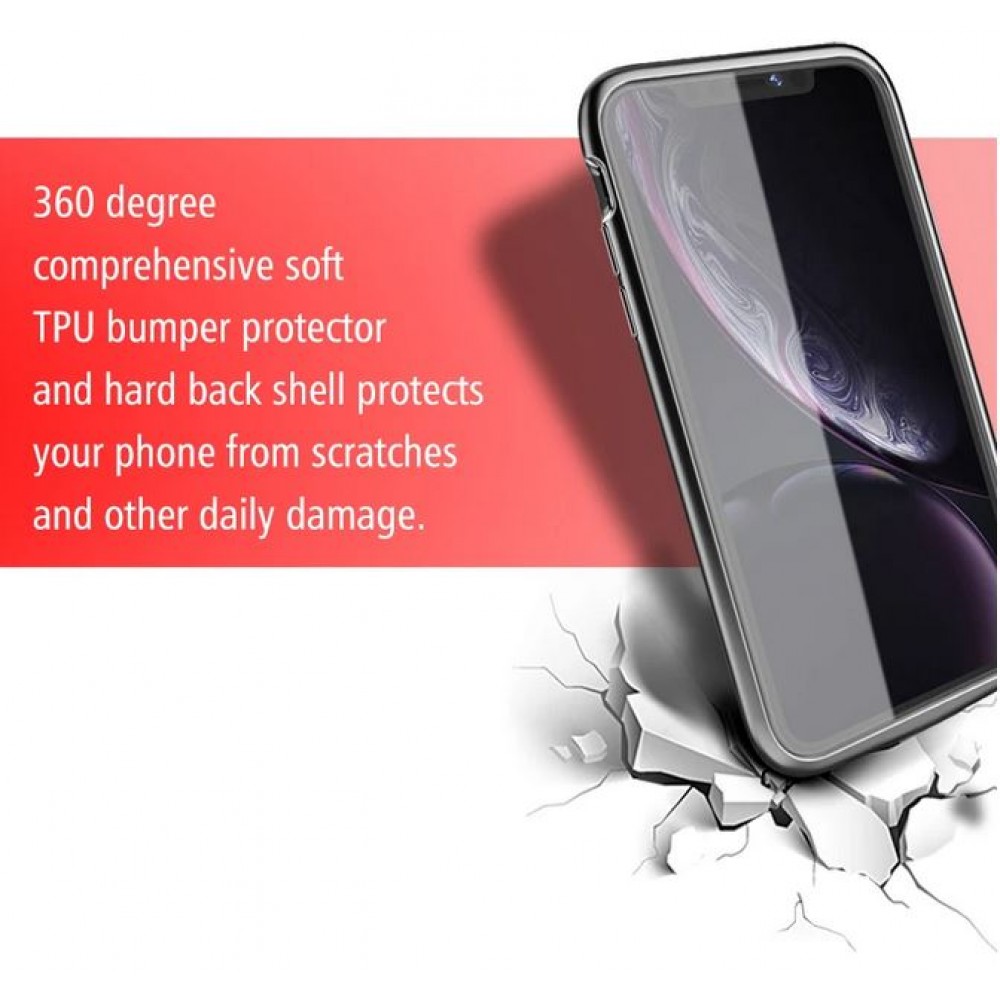 Coque iPhone 15 Pro Max / iPhone 15 Plus - Gel silicone chargeur power bank 5000mAh intégré - Noir