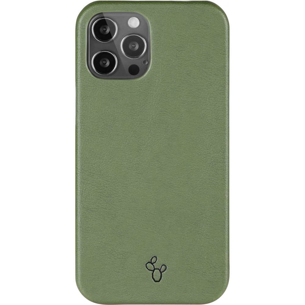 Coque iPhone 13 Pro Max - NOPAAL cuir de cactus vegan vert pampa