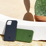 Coque iPhone 13 Pro Max - NOPAAL cuir de cactus vegan vert pampa