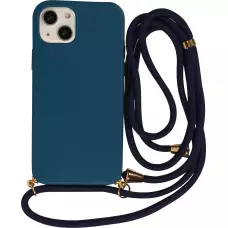 Coque Samsung Galaxy S24+ - Bio Eco-Friendly nature avec cordon collier - Bleu