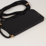 Coque Samsung Galaxy S24 - Bio Eco-Friendly nature avec cordon collier - Noir