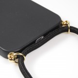 Coque Samsung Galaxy S24 - Bio Eco-Friendly nature avec cordon collier - Noir