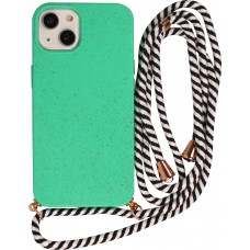 Samsung Galaxy S24 Case Hülle - Bio Eco-Friendly Vegan mit Handykette Necklace - Türkis