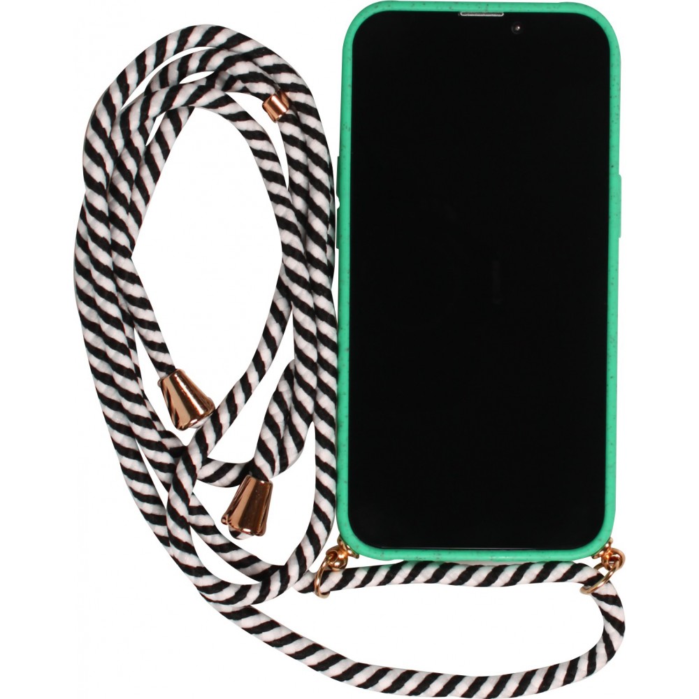 Samsung Galaxy S24 Case Hülle - Bio Eco-Friendly Vegan mit Handykette Necklace - Türkis