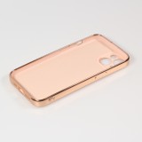 Hülle iPhone 13 - Gummi Bronze mit Ring - Rosa