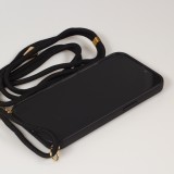 iPhone 15 Pro Max Case Hülle - Bio Eco-Friendly Vegan mit Handykette Necklace - Schwarz