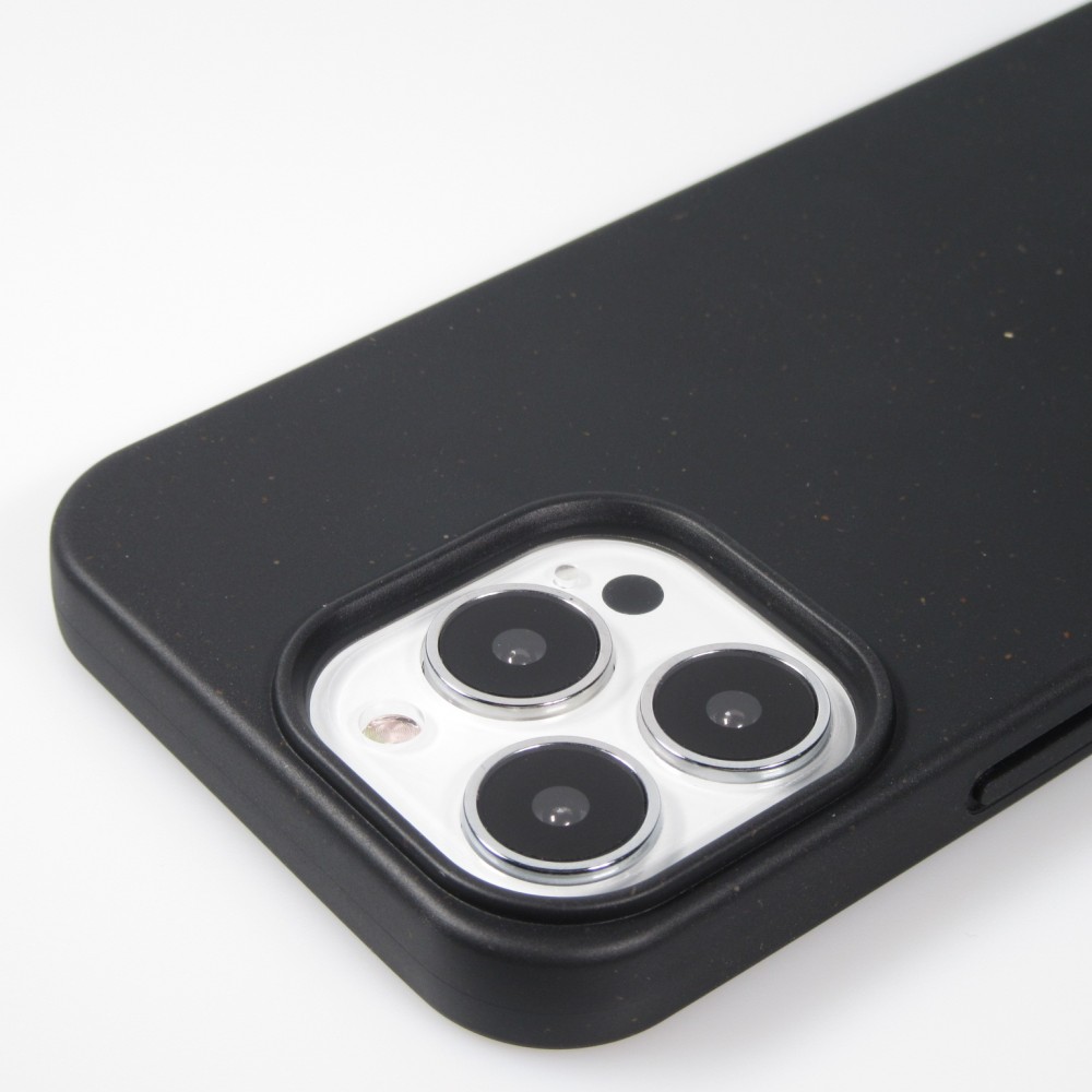 iPhone 15 Pro Max Case Hülle - Bio Eco-Friendly Vegan mit Handykette Necklace - Schwarz