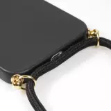 Coque iPhone 15 Pro Max - Bio Eco-Friendly nature avec cordon collier - Noir