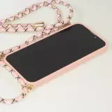 Coque iPhone 16 Pro Max - Bio Eco-Friendly nature avec cordon collier - Rose