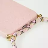 Coque iPhone 16 Pro Max - Bio Eco-Friendly nature avec cordon collier - Rose