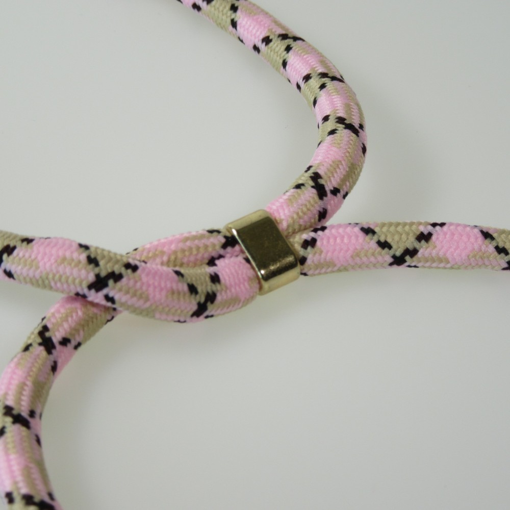 Coque iPhone 16 Pro - Bio Eco-Friendly nature avec cordon collier - Rose