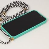 iPhone 16 Pro Max Case Hülle - Bio Eco-Friendly Vegan mit Handykette Necklace - Türkis