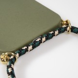 Coque iPhone 16 Pro - Bio Eco-Friendly nature avec cordon collier - Vert foncé