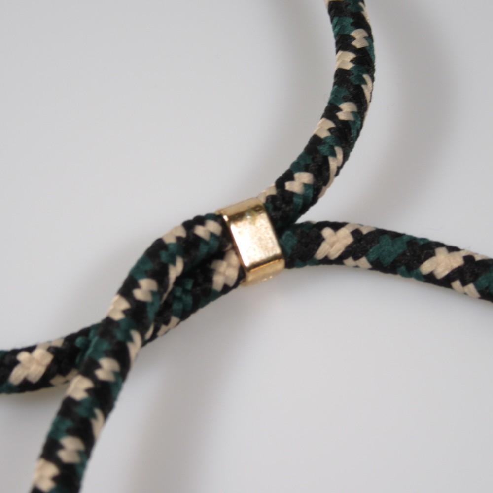 Coque iPhone 16 Pro - Bio Eco-Friendly nature avec cordon collier - Vert foncé