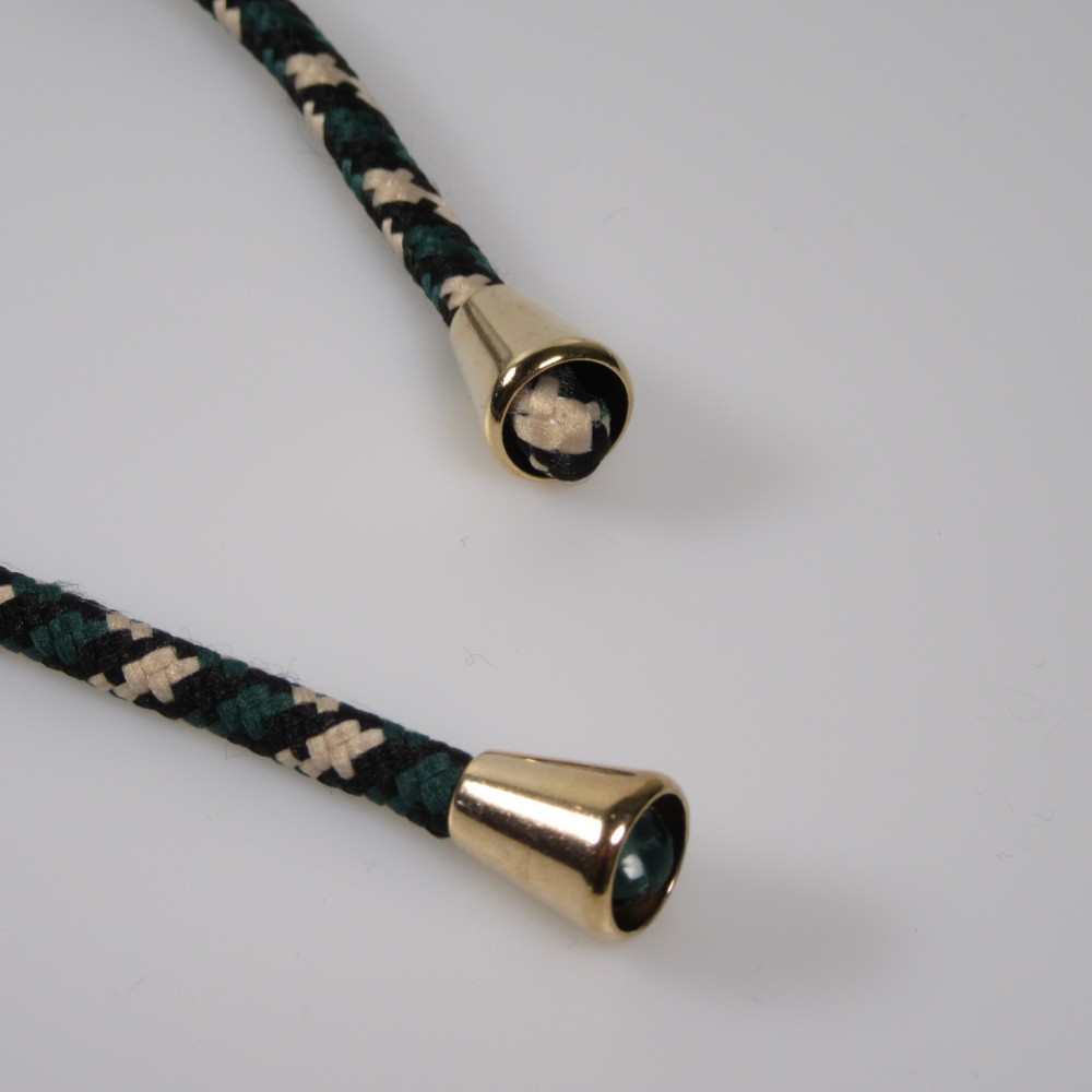 Coque iPhone 16 Pro - Bio Eco-Friendly nature avec cordon collier - Vert foncé