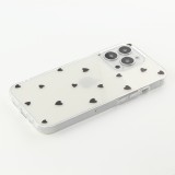 Coque Samsung Galaxy S26 - Gel petit coeur transparent - Noir