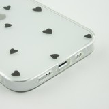 Coque Samsung Galaxy S26 - Gel petit coeur transparent - Noir