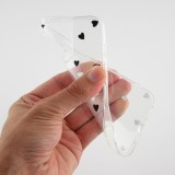Coque Samsung Galaxy S26 - Gel petit coeur transparent - Noir