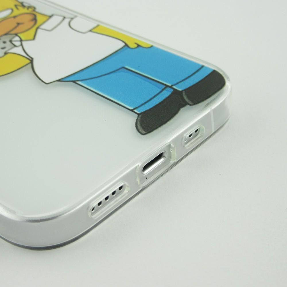 iPhone 16 Pro Max Case Hülle - Gummi cartoon Homer Simpson