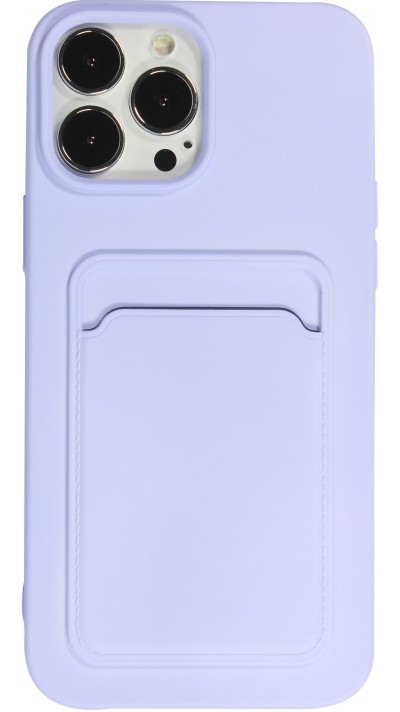 iPhone 13 Pro Max Case Hülle - Soft Touch Kartenhalter - Violett