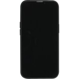 Coque iPhone 16 Pro - Silicone Mat Coeur doré - Noir