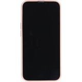 Coque iPhone 16 Pro - Silicone Mat Coeur doré - Rose