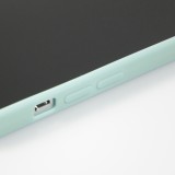 Coque iPhone 16 Pro - Silicone Mat Coeur doré - Turquoise