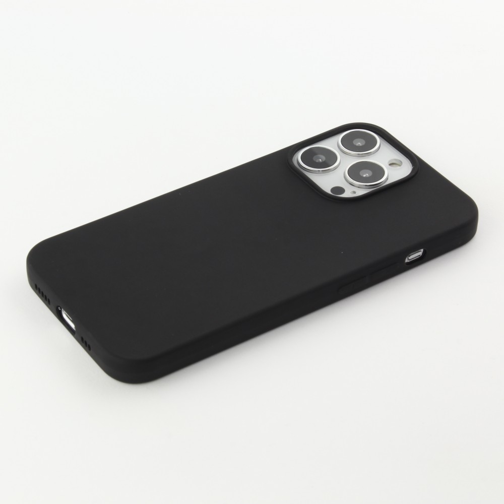 iPhone 13 Pro Case Hülle - Silkon Mat - Schwarz