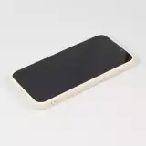Coque iPhone 15 - Silicone Mat Coeur doré - Beige