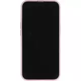 Coque iPhone 15 - Silicone Mat Coeur doré - Violet