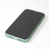 iPhone 15 Plus Case Hülle - Gummi weich mit Kameraschutzglas MagSafe - Grün