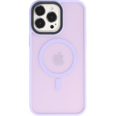 iPhone 14 Pro Case Hülle - Jelly cover glass semi-durchsichtig MagSafe - Light purple