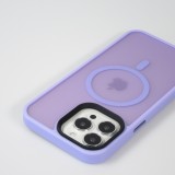 iPhone 14 Pro Case Hülle - Jelly cover glass semi-durchsichtig MagSafe - Light purple