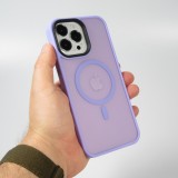 iPhone 14 Pro Case Hülle - Jelly cover glass semi-durchsichtig MagSafe - Light purple