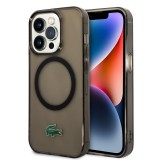 iPhone 14 Pro Max Case Hülle - Lacoste Transparent-Lackgel mit MagSafe - Schwarz