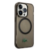 iPhone 14 Pro Max Case Hülle - Lacoste Transparent-Lackgel mit MagSafe - Schwarz