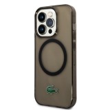 iPhone 14 Pro Max Case Hülle - Lacoste Transparent-Lackgel mit MagSafe - Schwarz