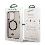iPhone 14 Pro Max Case Hülle - Lacoste Transparent-Lackgel mit MagSafe - Schwarz
