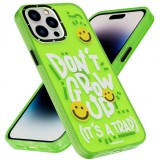 Coque iPhone 14 Pro Max - Youngkit Happy Mood Glossy Case Stay Cozy - Bleu